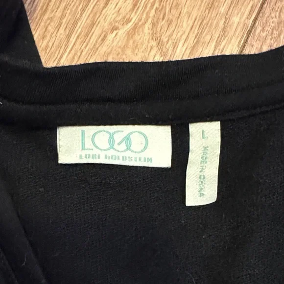 LOGO by Lori Goldstein Black Blouse - Picture 2 of 3
